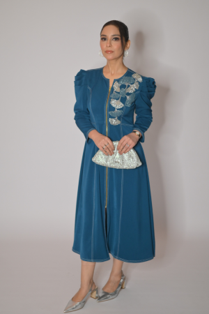 Buggle Beads Fit 'n' Flare Midi Dress