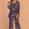 Printed 3 Piece Co-ord Set with Embellished Bustier