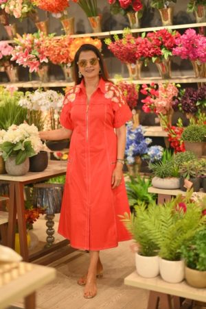 Embellished Zipper Dress